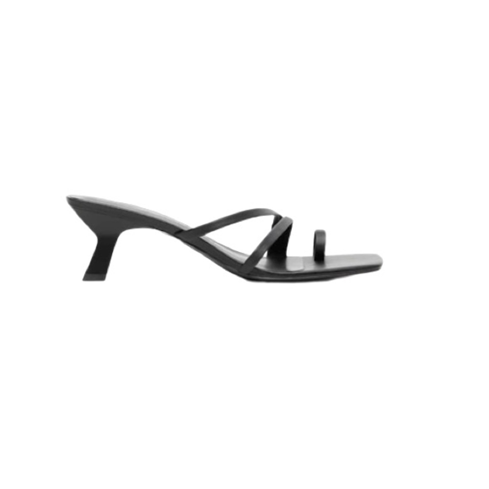 MANGO Straps Heel Leather Sandals